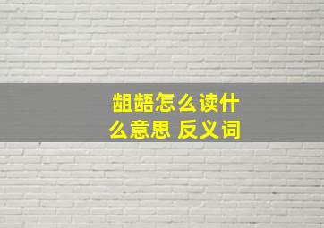 龃龉怎么读什么意思 反义词